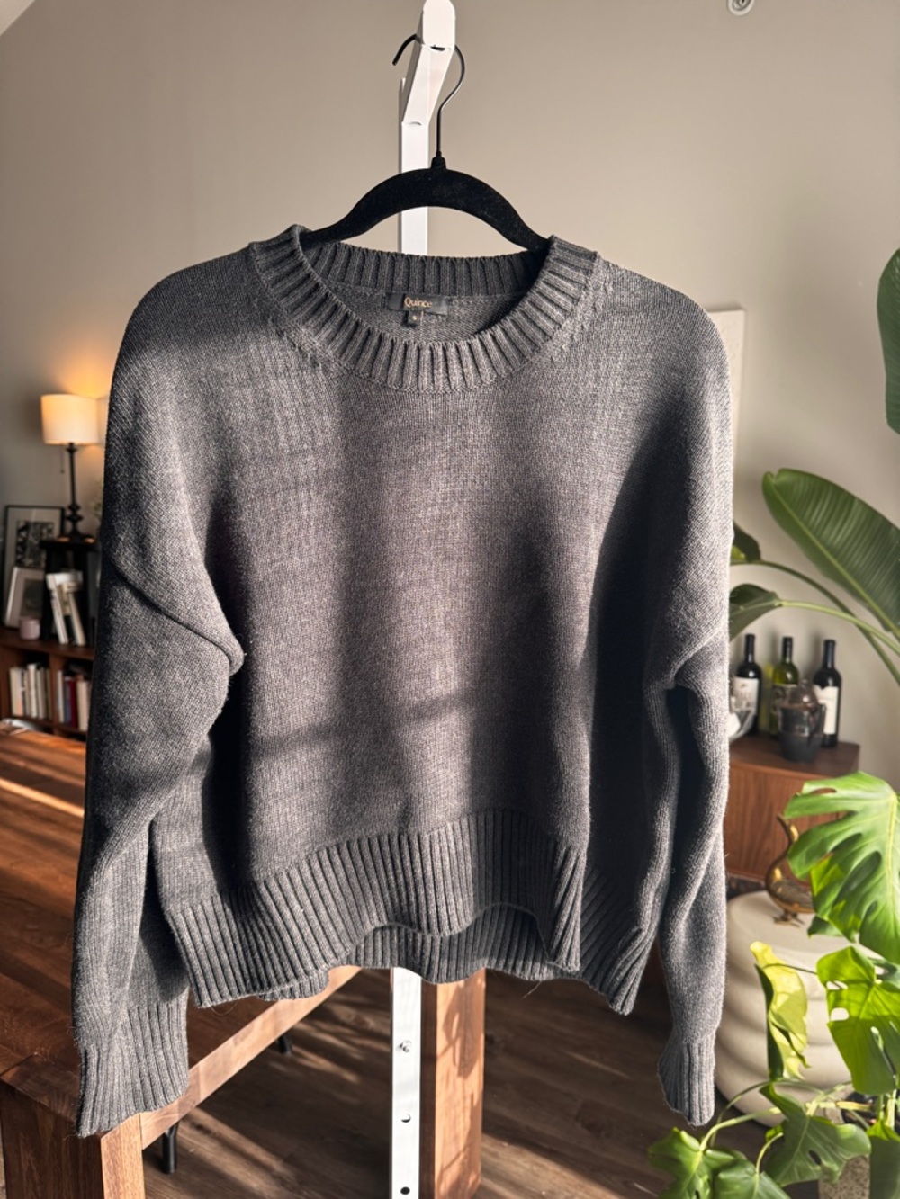 Quince, 100% Organic Cotton Boyfriend Crew Sweater